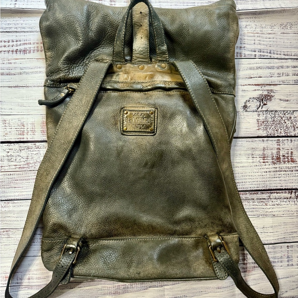 Italian Leather Backpack in Dark Brown (unisex) - Picture 3 of 12
